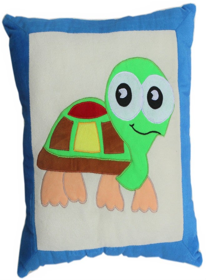 AMARDEEP Happy Turtle Stuffed Cushion 16x16 - Image 1